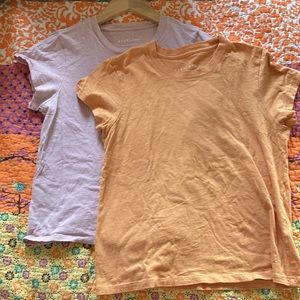 Everlane pink and orange 2 cotton baby tee women’s small